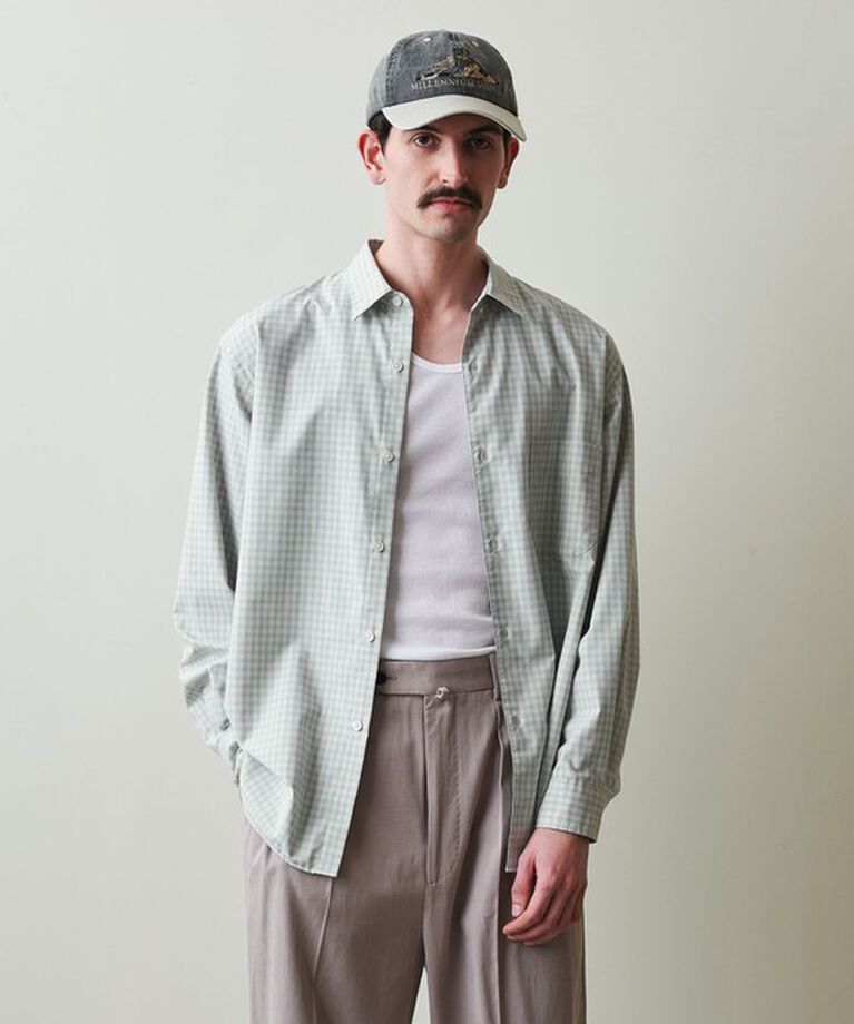 STEVEN ALAN「＜Steven Alan＞ TR オンブレ― チェック レギュラーカラー シャツ LOOSE」|シャツ・ブラウス|