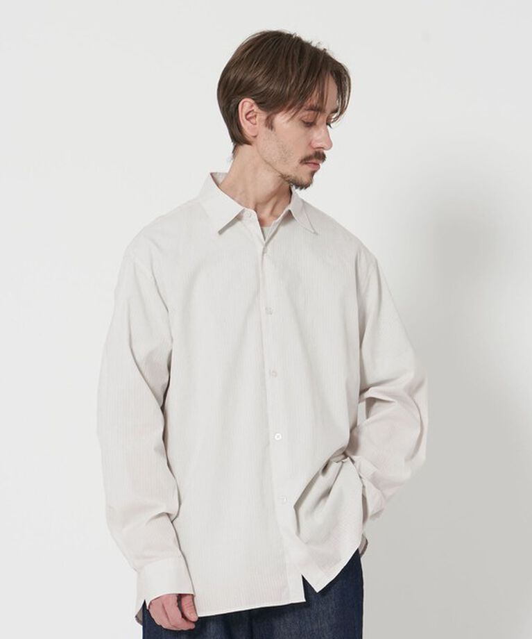 BEAUTY&YOUTH UNITED ARROWS「シャドー ストライプ レギュラー フォルム シャツ 」|シャツ・ブラウス|LT.GRAY