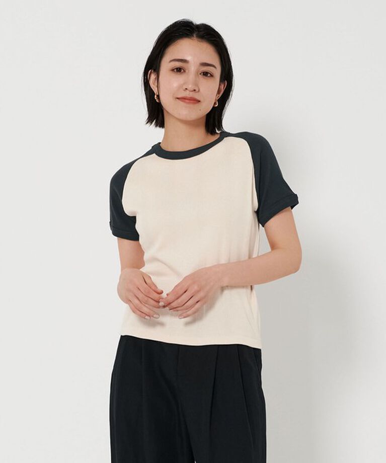 BEAUTY&YOUTH UNITED ARROWS「【別注】＜Robert P. Miller＞リブ ラグラン Tシャツ」|Tシャツ・カットソー|OFF WHITE