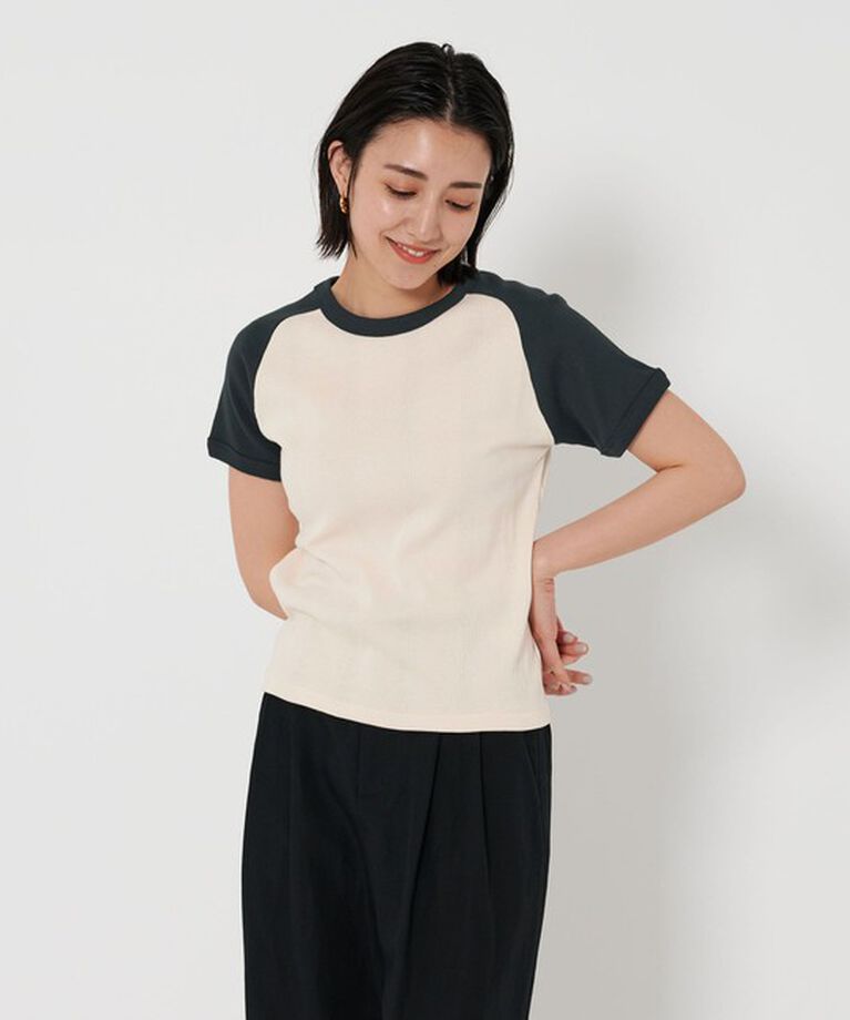 BEAUTY&YOUTH UNITED ARROWS「【別注】＜Robert P. Miller＞リブ ラグラン Tシャツ」|Tシャツ・カットソー|