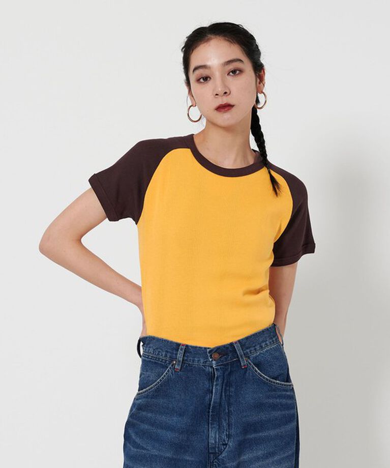 BEAUTY&YOUTH UNITED ARROWS「【別注】＜Robert P. Miller＞リブ ラグラン Tシャツ」|Tシャツ・カットソー|YELLOW