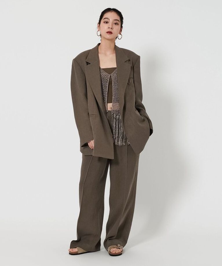 BEAUTY&YOUTH UNITED ARROWS「麻 オーバーサイズ ジャケット」|テーラードジャケット|OLIVE