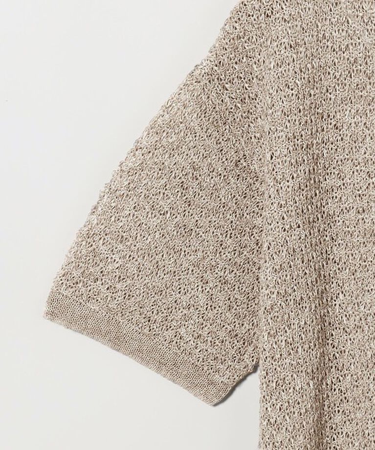 BEAUTY&YOUTH UNITED ARROWS「バスケット クルーネック ショートスリーブ ニット」|ニット・セーター|