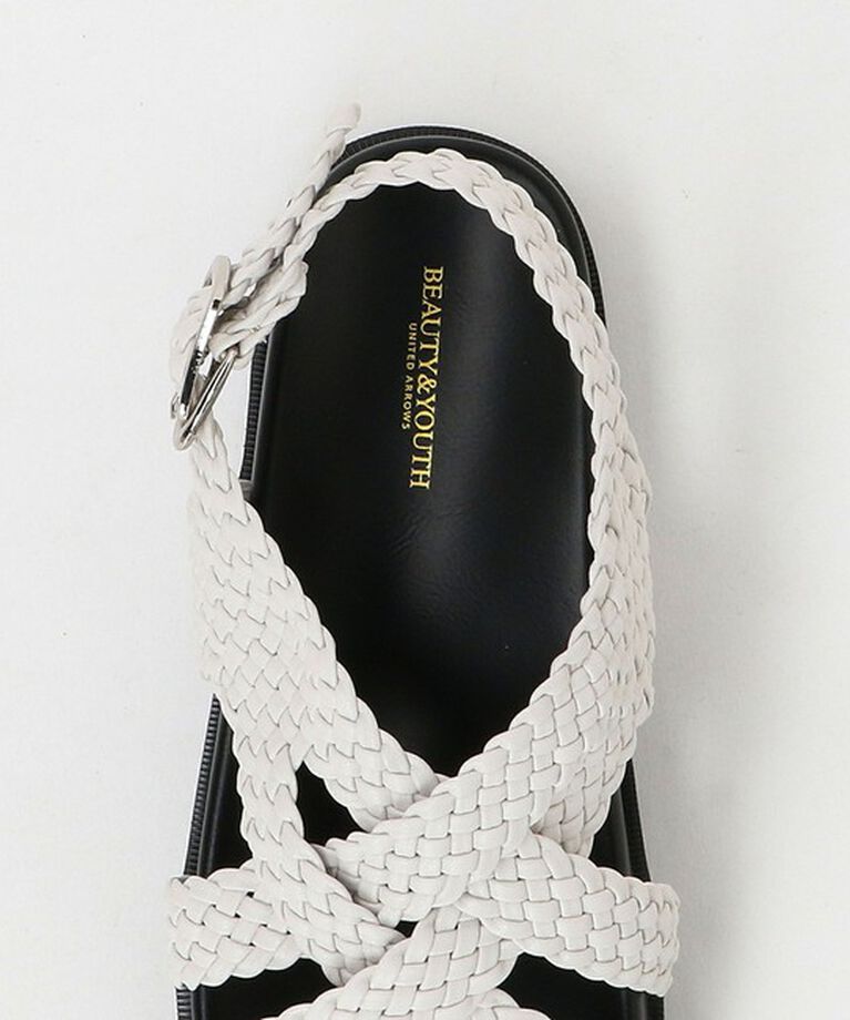 BEAUTY&YOUTH UNITED ARROWS「レザーライクメッシュ クロスサンダル」|サンダル|