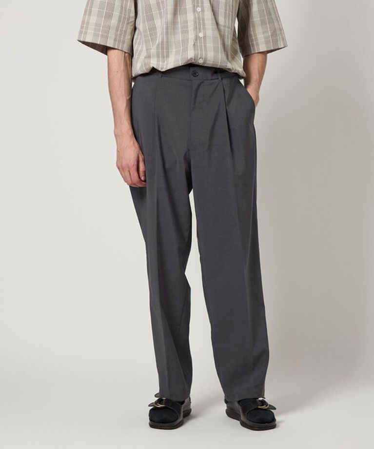 STEVEN ALAN「＜Steven Alan＞ RENULNN アウト ワンプリーツ スラックス」|スラックス|DK.GRAY