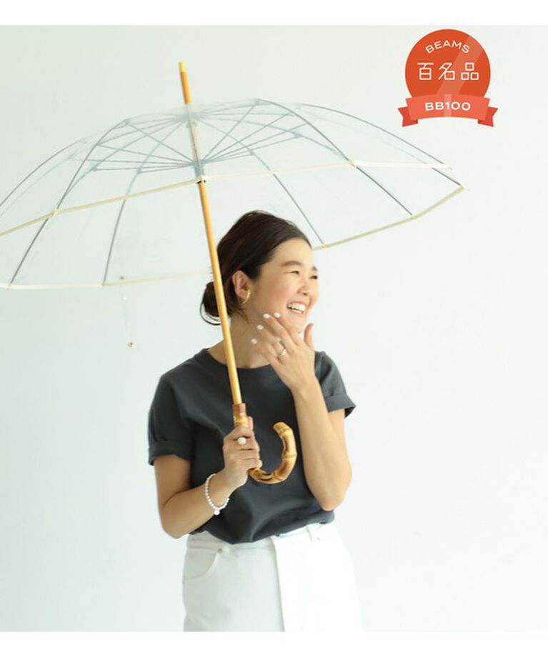 Demi-Luxe BEAMS 「Traditional Weatherwear / バンブー ビニール傘」|傘|WHITE