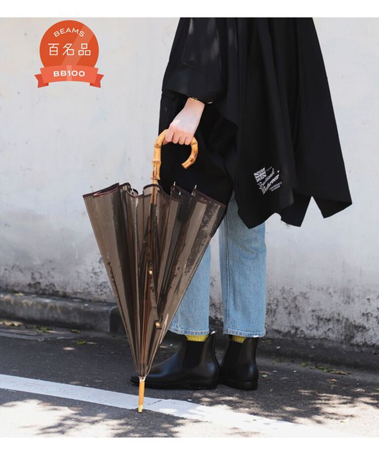 Demi-Luxe BEAMS 「Traditional Weatherwear / バンブー ビニール傘」|傘|BROWN