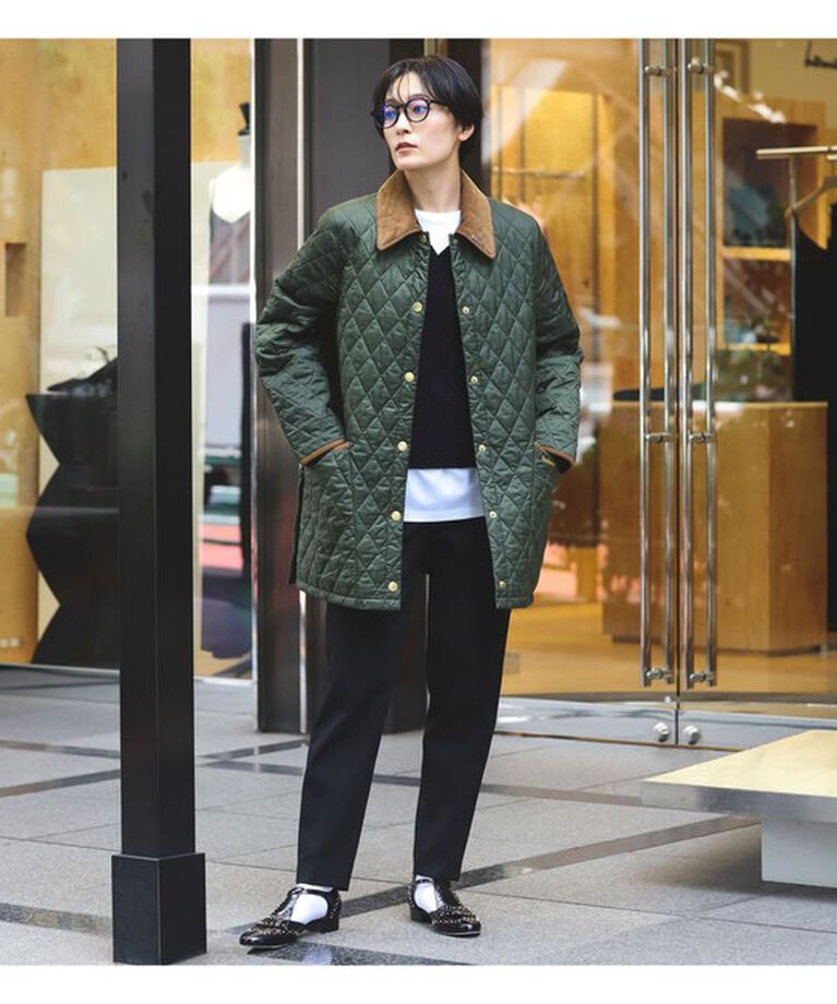 Demi-Luxe BEAMS 「Barbour / LIDDESDALE キルティング ジャケット」|ダッフルコート|