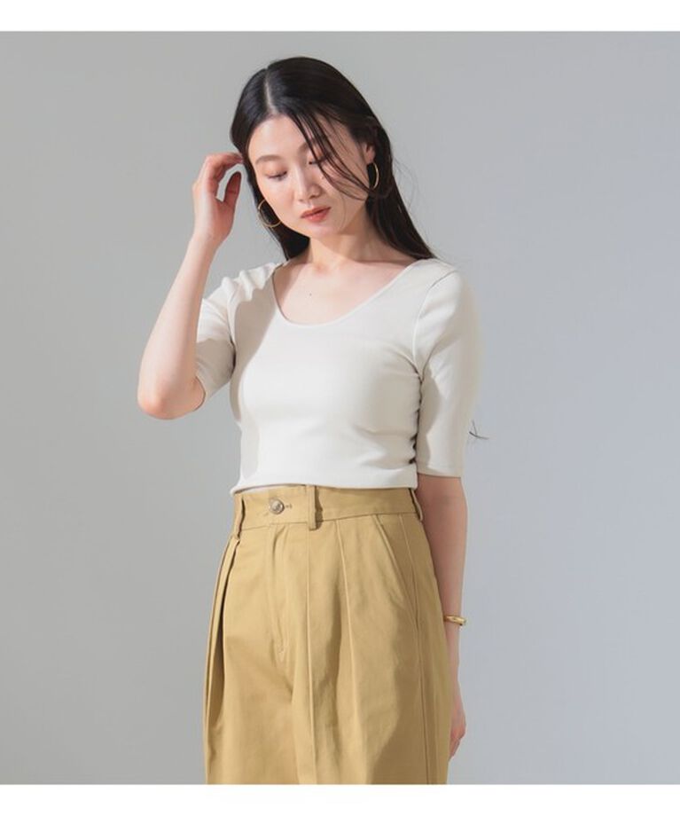 Demi-Luxe BEAMS 「丸胴 テレコ Tシャツ」|Tシャツ・カットソー|