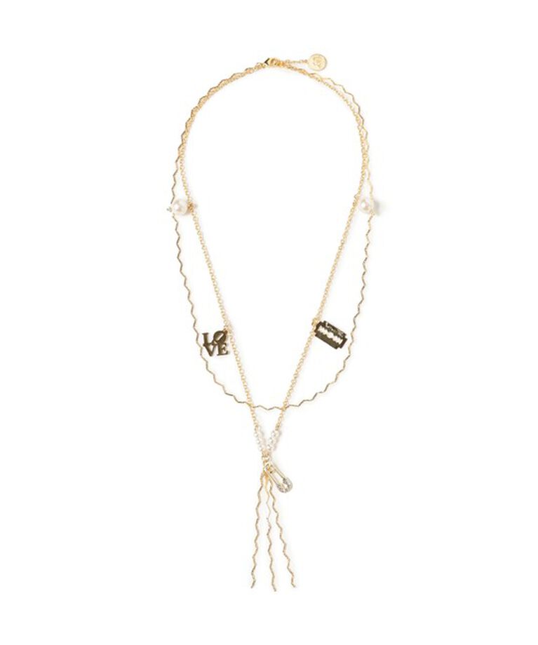 Ray BEAMS 「LOTUS PINK / ラブ クリップ ロングチェーン ネックレス」|ネックレス|GOLD