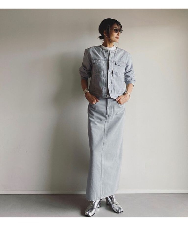 Demi-Luxe BEAMS 「エディター坪田あさみ × woadblue × Demi-Luxe BEAMS / 別注 サイドスリット スカート」|スカート|