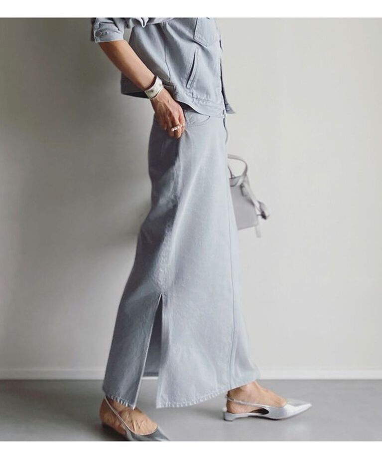 Demi-Luxe BEAMS 「エディター坪田あさみ × woadblue × Demi-Luxe BEAMS / 別注 サイドスリット スカート」|スカート|