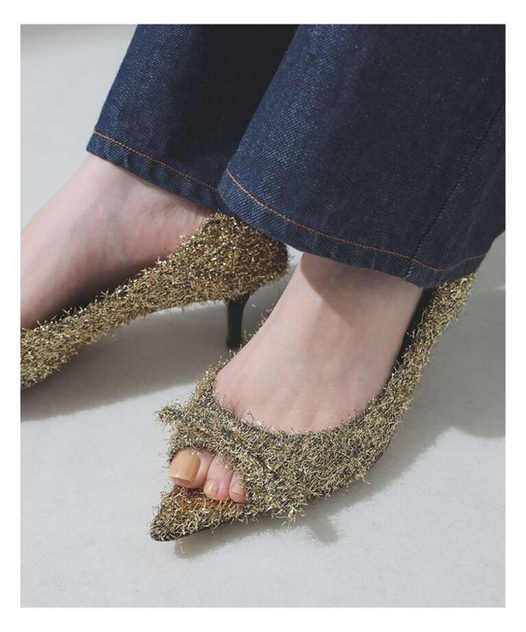 Demi-Luxe BEAMS 「PIPPICHIC / CHRISTEL Re-born ゴールドフリンジ パンプス」|パンプス|