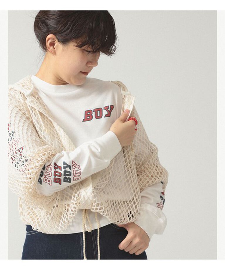 BEAMSBOY「ボーイ ロゴ ロング スリーブ」|Tシャツ・カットソー|OFF_WHT