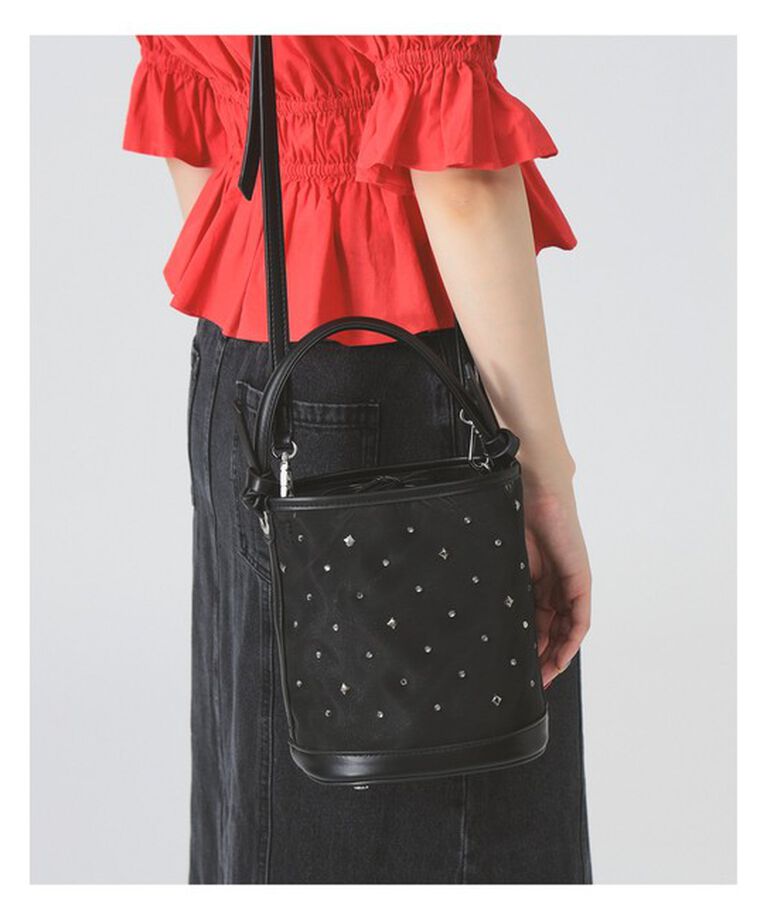 Ray BEAMS 「メッシュ シャイニー バッグ」|ショルダー・メッセンジャー|BLACK