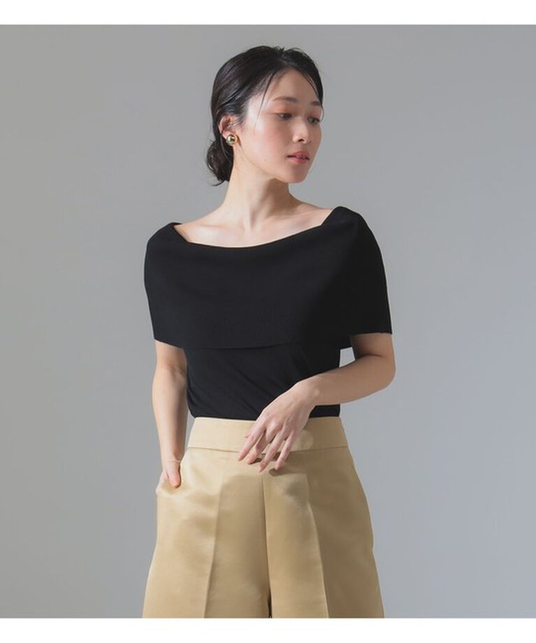 Demi-Luxe BEAMS 「オフショルダー ノースリーブ プルオーバーニット」|ニット・セーター|