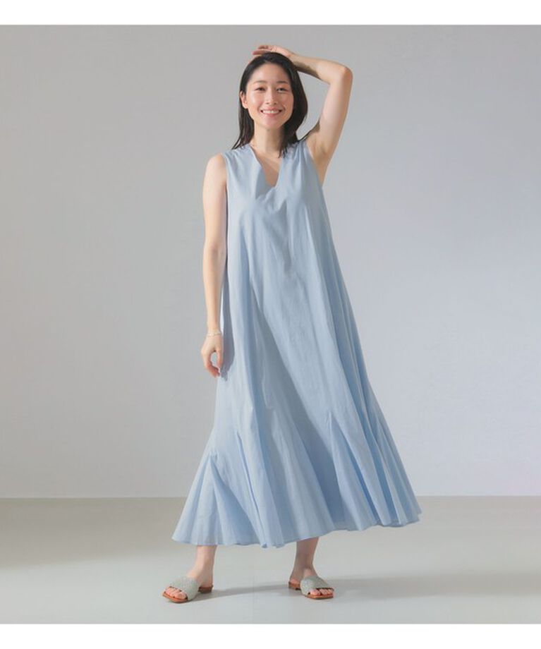 Demi-Luxe BEAMS 「【別注】MARIHA / 夏の月影 ソリッド ワンピース」|ワンピース|別注BLUE CHALCEDNY