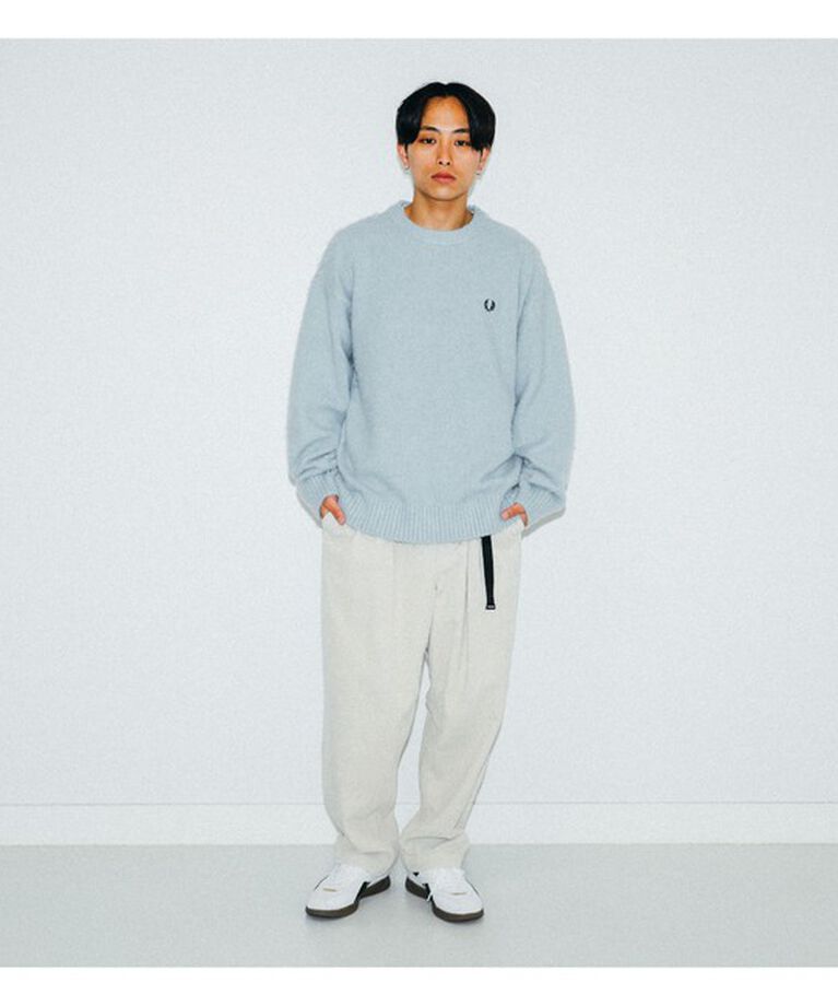 BEAMS「FRED PERRY / 別注 フラッフィ クルーネックニット」|ニット・セーター|