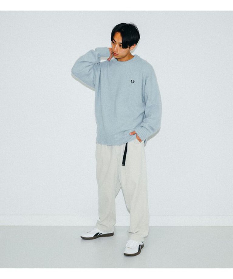BEAMS「FRED PERRY / 別注 フラッフィ クルーネックニット」|ニット・セーター|