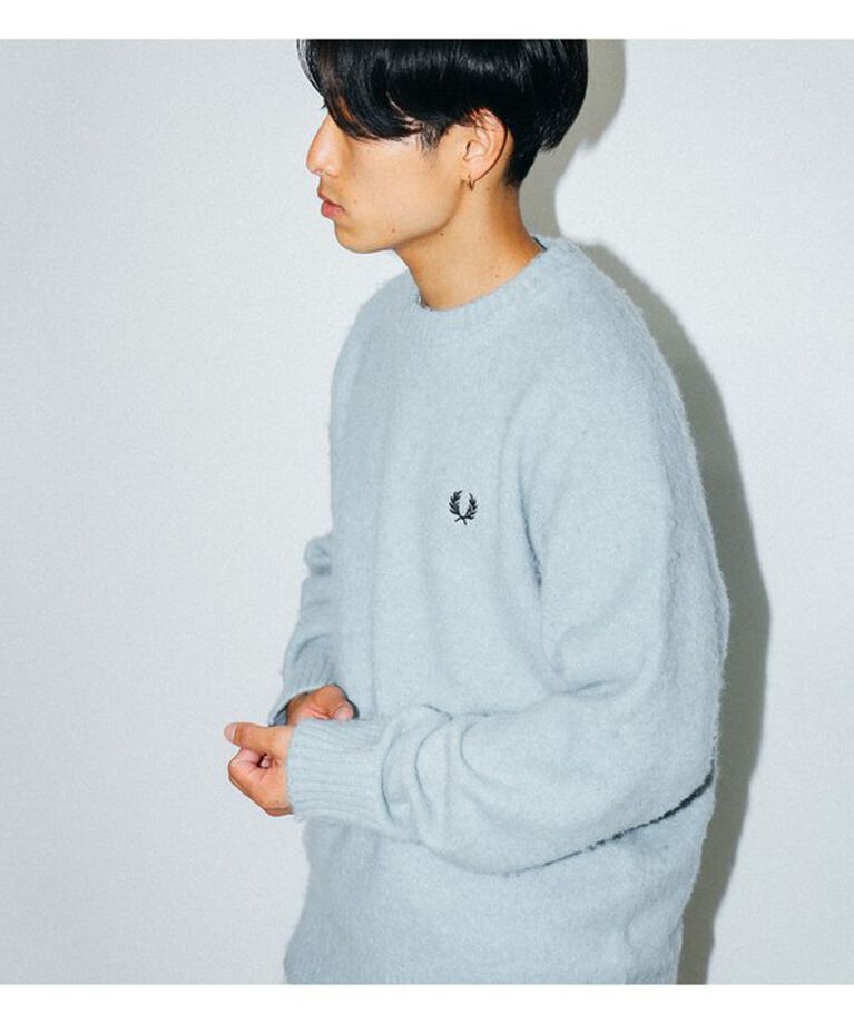 BEAMS「FRED PERRY / 別注 フラッフィ クルーネックニット」|ニット・セーター|