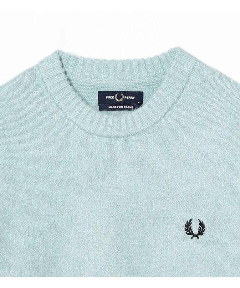 BEAMS「FRED PERRY / 別注 フラッフィ クルーネックニット」|ニット・セーター|