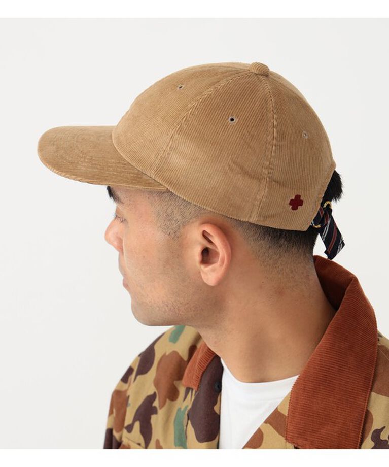 BEAMS「BEAMS PLUS / レジメンタル ストラップ コーデュロイ 6パネル キャップ」|その他|