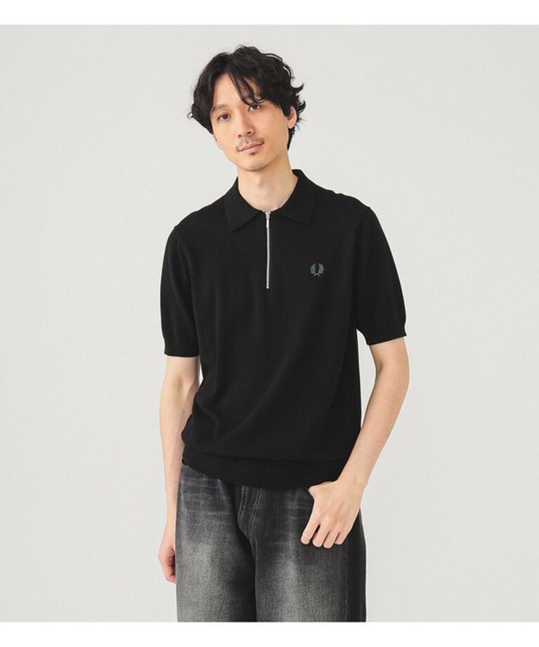 BEAMS「【別注】FRED PERRY / ハーフジップ ニットポロ」|ポロシャツ|
