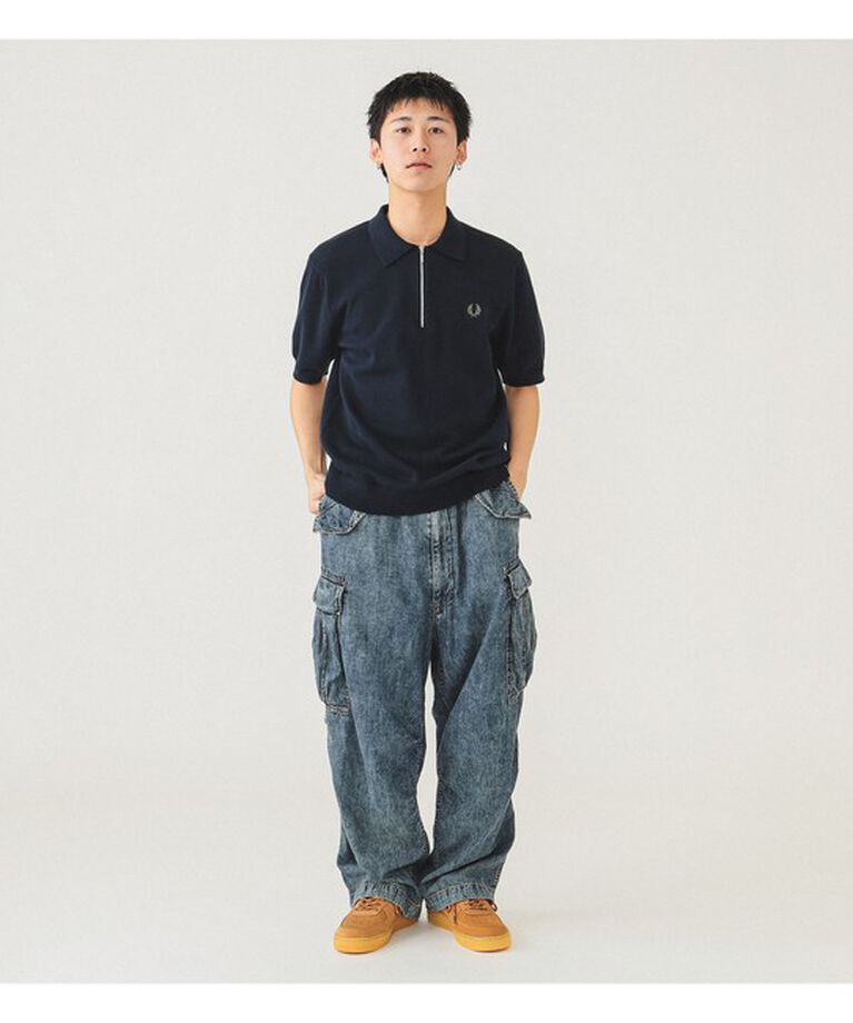 BEAMS「【別注】FRED PERRY / ハーフジップ ニットポロ」|ポロシャツ|