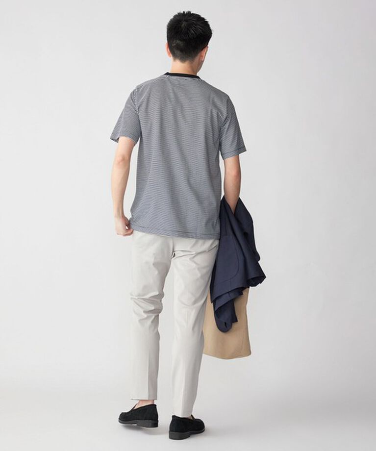 SHIPS「SHIPS: 抗菌・防臭 NANO-FINE（R） ハイゲージ コットン ボーダー  Tシャツ」|Tシャツ・カットソー|