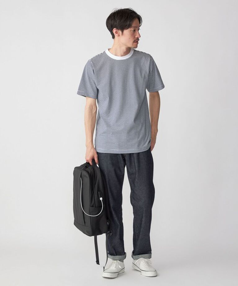 SHIPS「SHIPS: 抗菌・防臭 NANO-FINE（R） ハイゲージ コットン ボーダー  Tシャツ」|Tシャツ・カットソー|