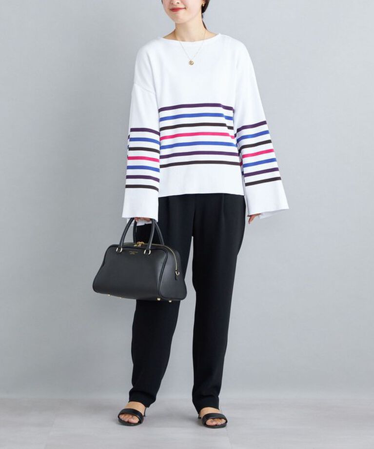 SHIPS for women「〈手洗い可能〉徳島ボーダーニットプルオーバー22FW◇」|ニット・セーター|