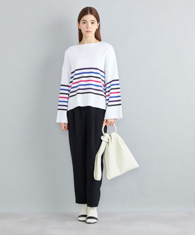 SHIPS for women「〈手洗い可能〉徳島ボーダーニットプルオーバー22FW◇」|ニット・セーター|