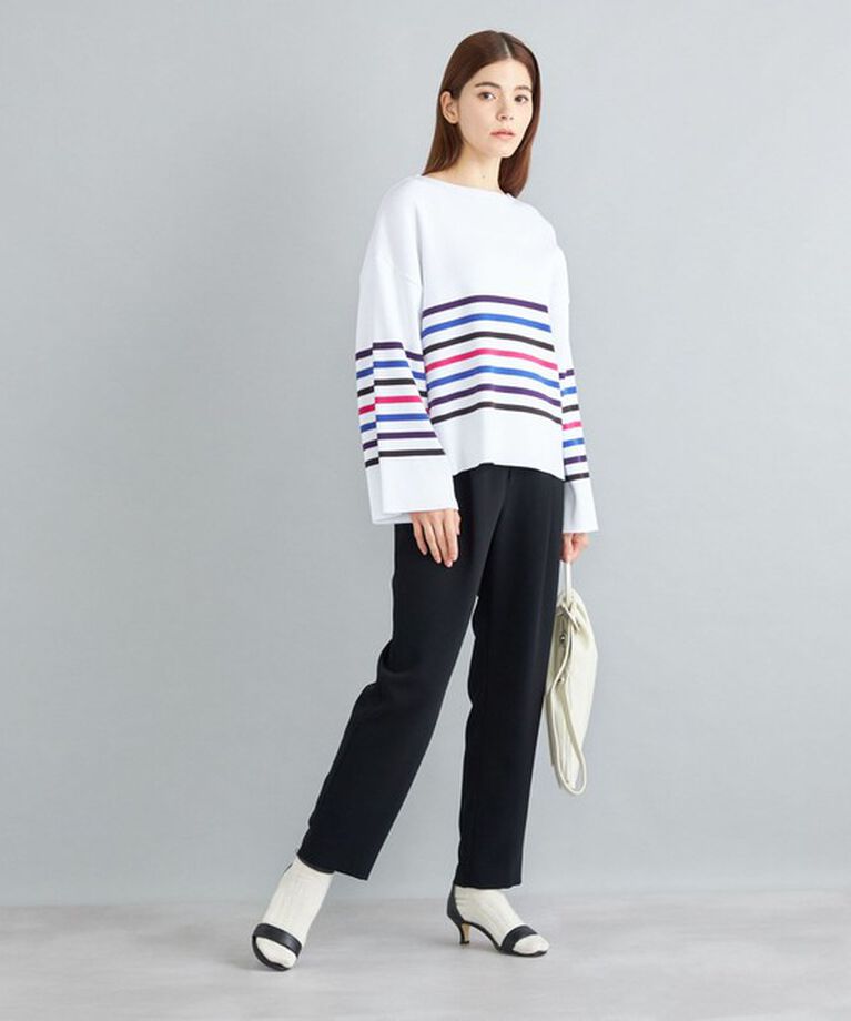 SHIPS for women「〈手洗い可能〉徳島ボーダーニットプルオーバー22FW◇」|ニット・セーター|