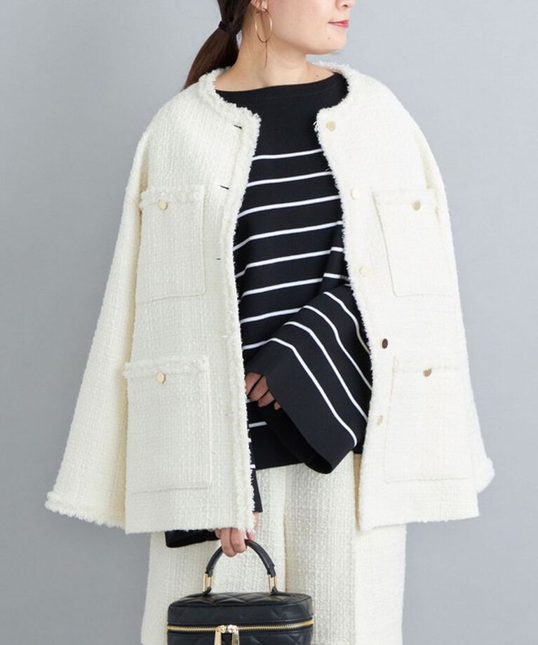 SHIPS for women「〈手洗い可能〉徳島ボーダーニットプルオーバー22FW◇」|ニット・セーター|
