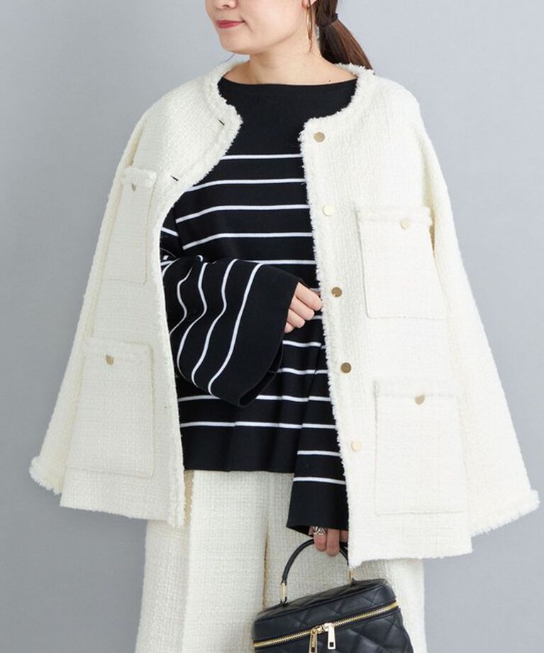 SHIPS for women「〈手洗い可能〉徳島ボーダーニットプルオーバー22FW◇」|ニット・セーター|