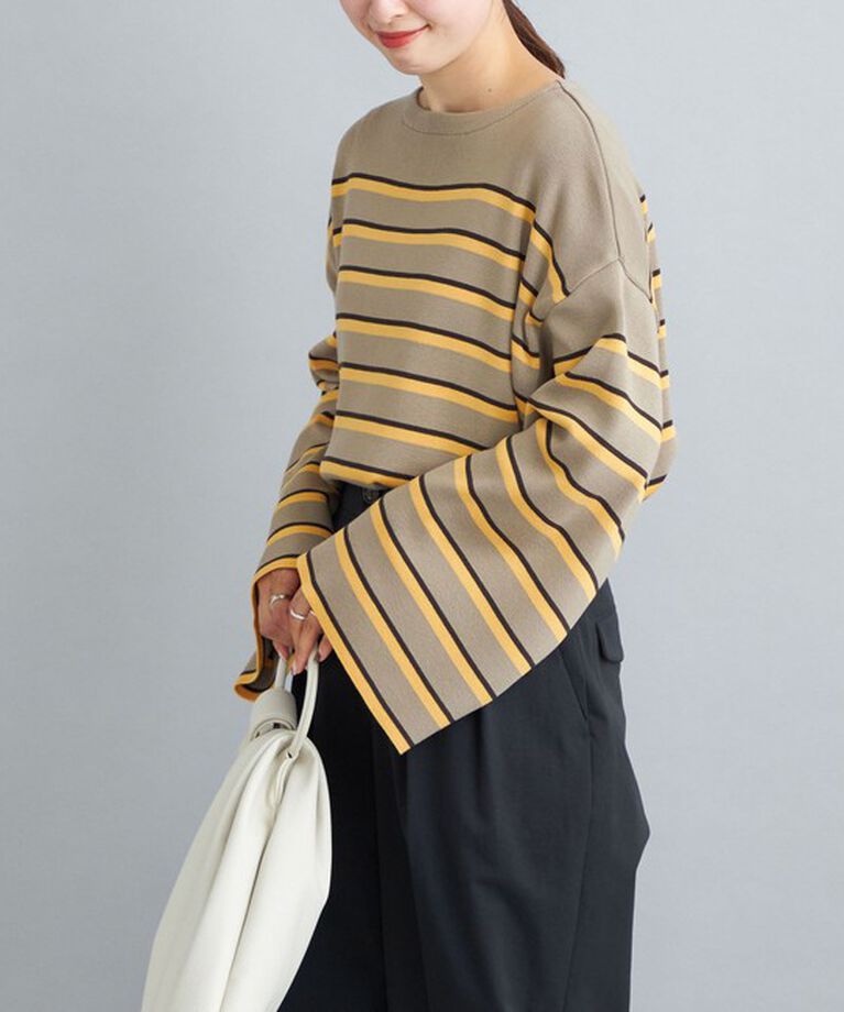SHIPS for women「〈手洗い可能〉徳島ボーダーニットプルオーバー22FW◇」|ニット・セーター|