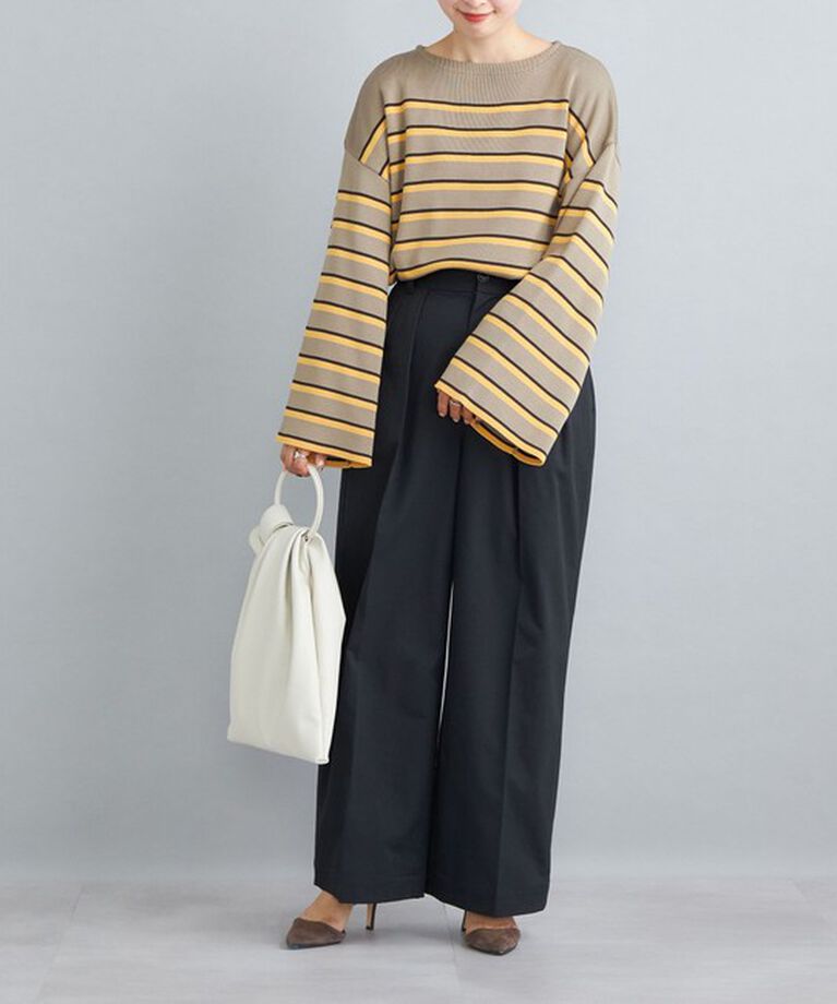 SHIPS for women「〈手洗い可能〉徳島ボーダーニットプルオーバー22FW◇」|ニット・セーター|