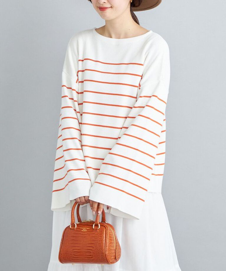 SHIPS for women「〈手洗い可能〉徳島ボーダーニットプルオーバー22FW◇」|ニット・セーター|