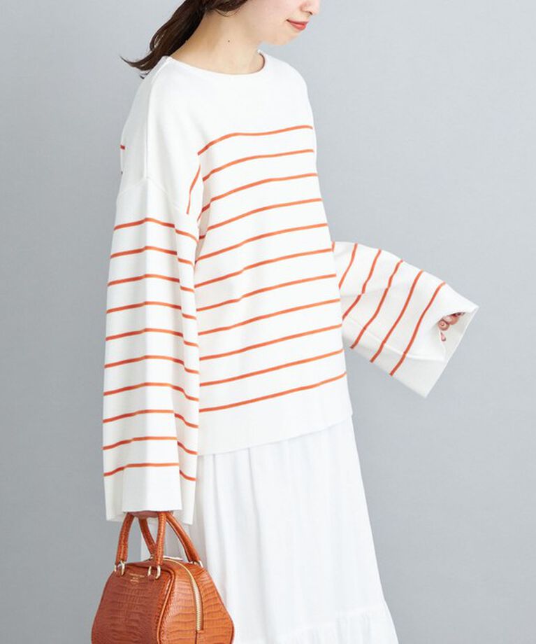SHIPS for women「〈手洗い可能〉徳島ボーダーニットプルオーバー22FW◇」|ニット・セーター|