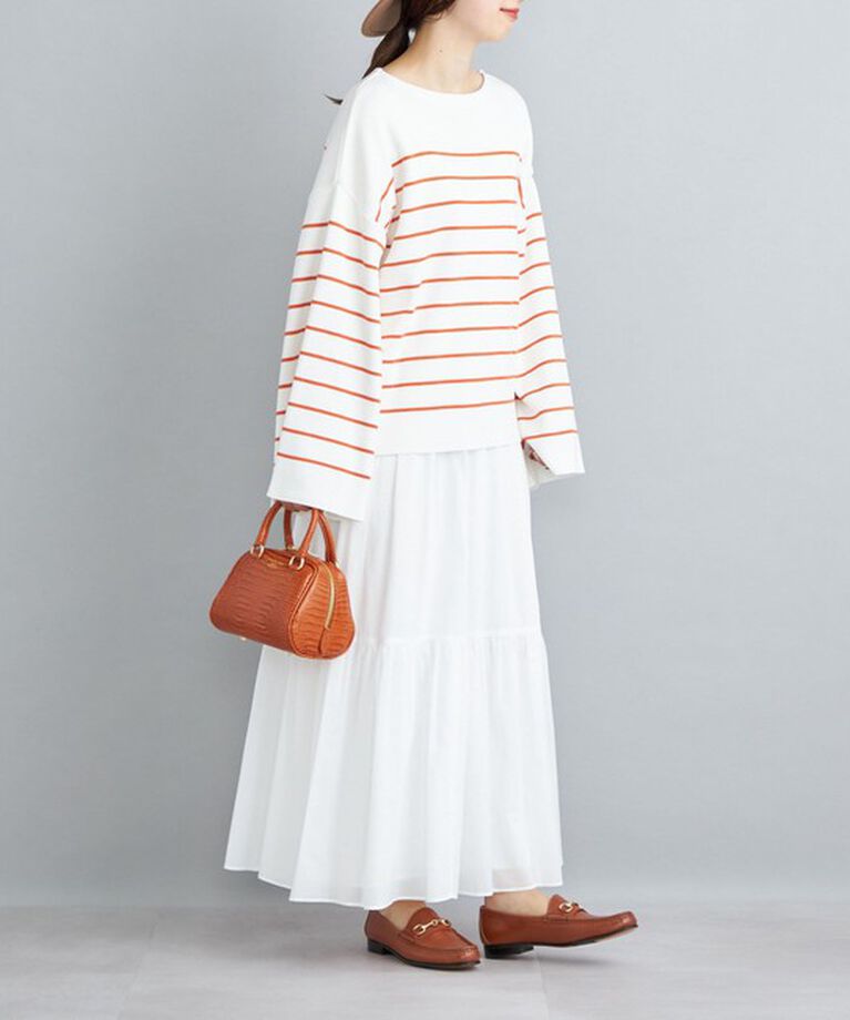 SHIPS for women「〈手洗い可能〉徳島ボーダーニットプルオーバー22FW◇」|ニット・セーター|
