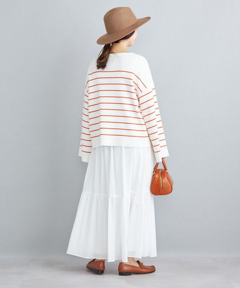 SHIPS for women「〈手洗い可能〉徳島ボーダーニットプルオーバー22FW◇」|ニット・セーター|