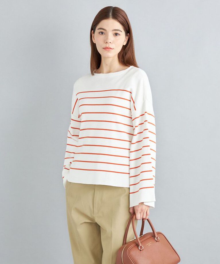 SHIPS for women「〈手洗い可能〉徳島ボーダーニットプルオーバー22FW◇」|ニット・セーター|