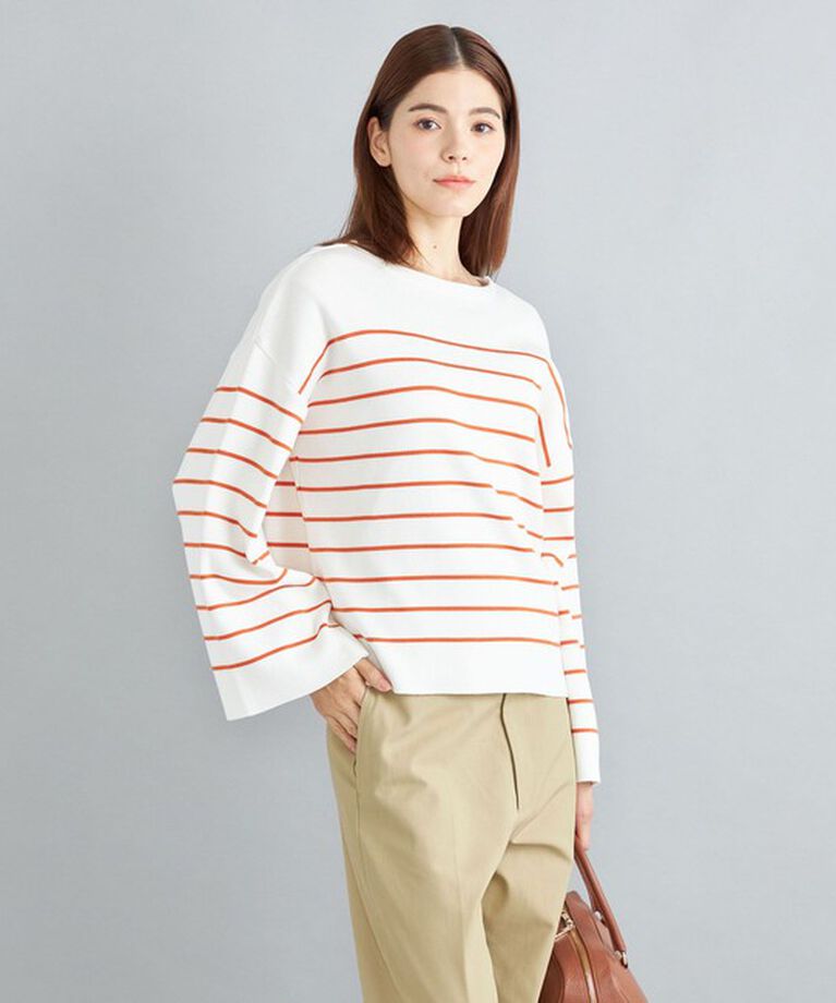 SHIPS for women「〈手洗い可能〉徳島ボーダーニットプルオーバー22FW◇」|ニット・セーター|