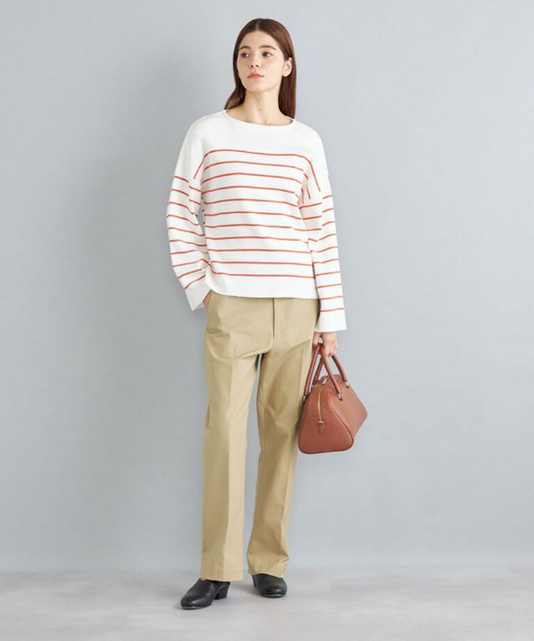 SHIPS for women「〈手洗い可能〉徳島ボーダーニットプルオーバー22FW◇」|ニット・セーター|