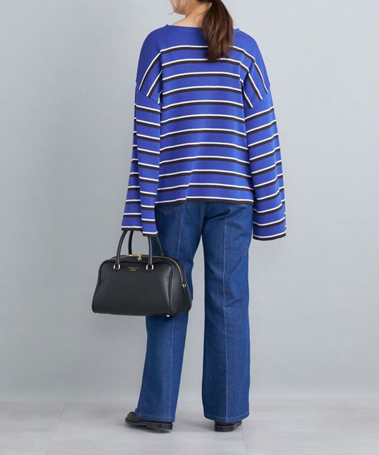 SHIPS for women「〈手洗い可能〉徳島ボーダーニットプルオーバー22FW◇」|ニット・セーター|