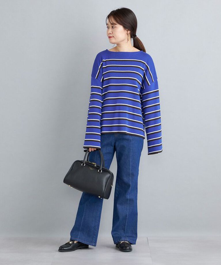 SHIPS for women「〈手洗い可能〉徳島ボーダーニットプルオーバー22FW◇」|ニット・セーター|
