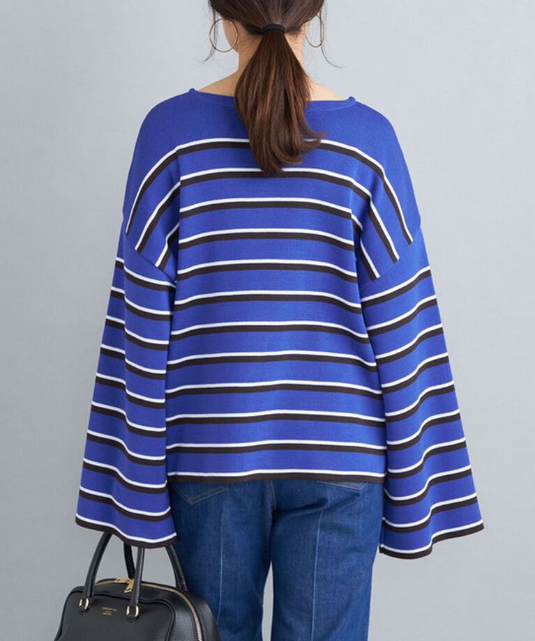 SHIPS for women「〈手洗い可能〉徳島ボーダーニットプルオーバー22FW◇」|ニット・セーター|
