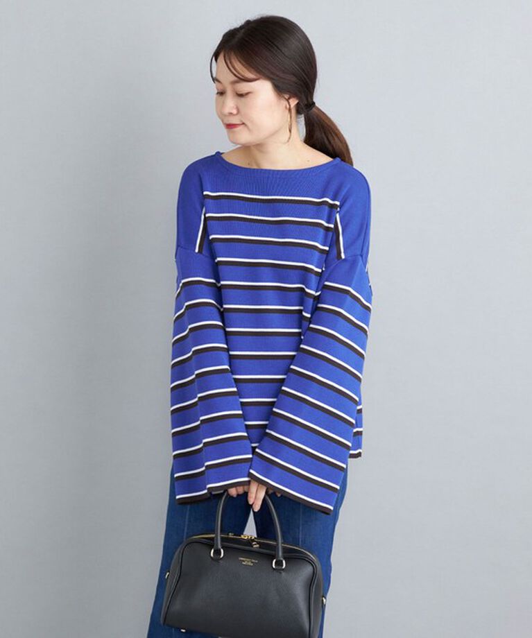 SHIPS for women「〈手洗い可能〉徳島ボーダーニットプルオーバー22FW◇」|ニット・セーター|