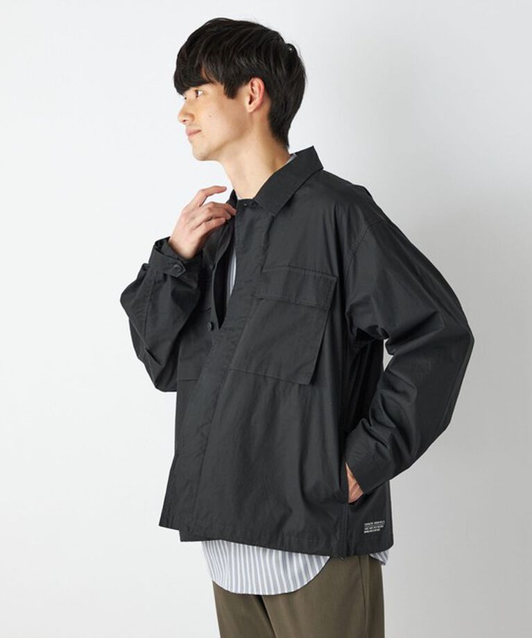 SHIPS any「【SHIPS any 別注】HINSON: BDU シャツジャケット◇」|ミリタリージャケット|ブラック