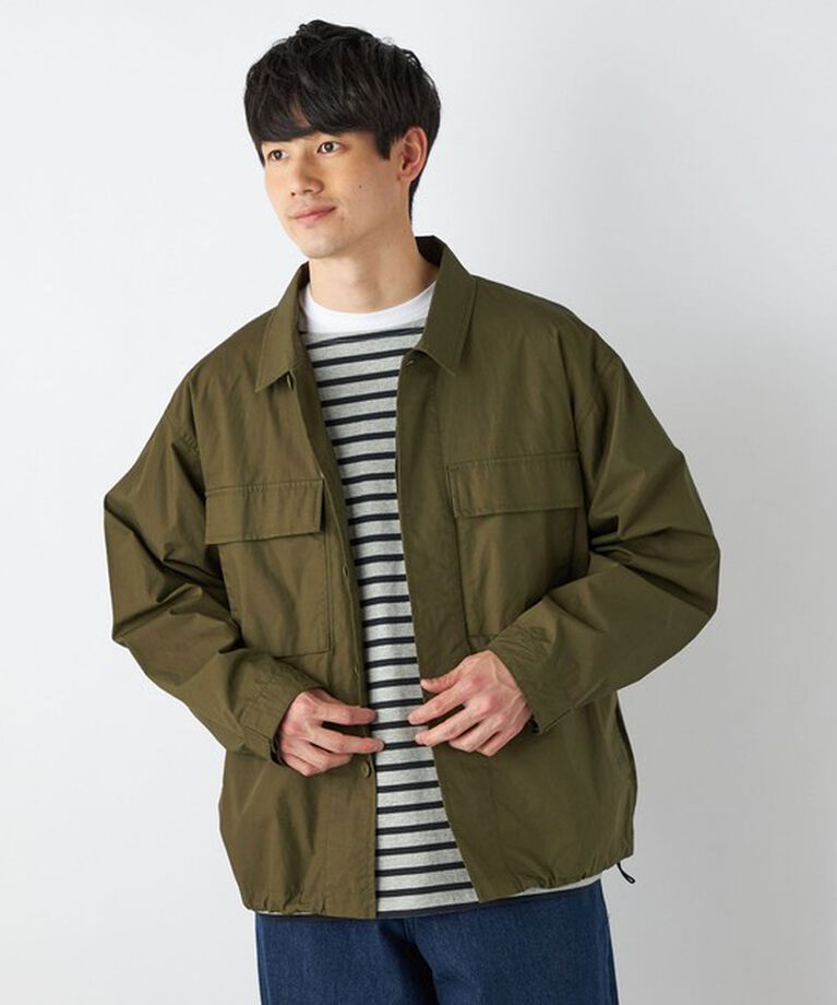 SHIPS any「【SHIPS any 別注】HINSON: BDU シャツジャケット◇」|ミリタリージャケット|オリーブ